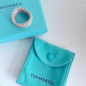 Tiffany & Company Sterling Silver Somerset Mesh Ring Size 7